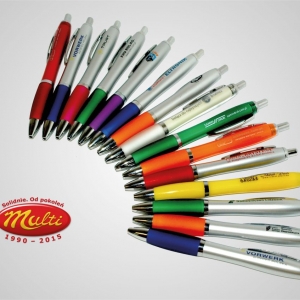 Długopis plastikowy z nadrukiem - metoda nadruku: Tampodruk.